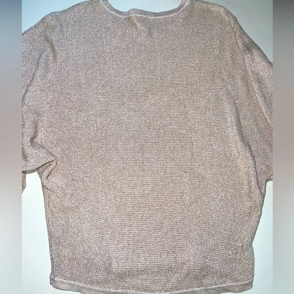 SOMA SHORT SLEEVED SWEATER BLUSH SHIMMER OVERSIZED COZY SWEATER SOMA INTIMATES - Picture 2 of 5